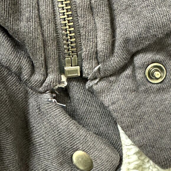 Splendid Crop Jacket Zip Front Jersey Knit Fleece Dark Gray S bv - Picture 8 of 8